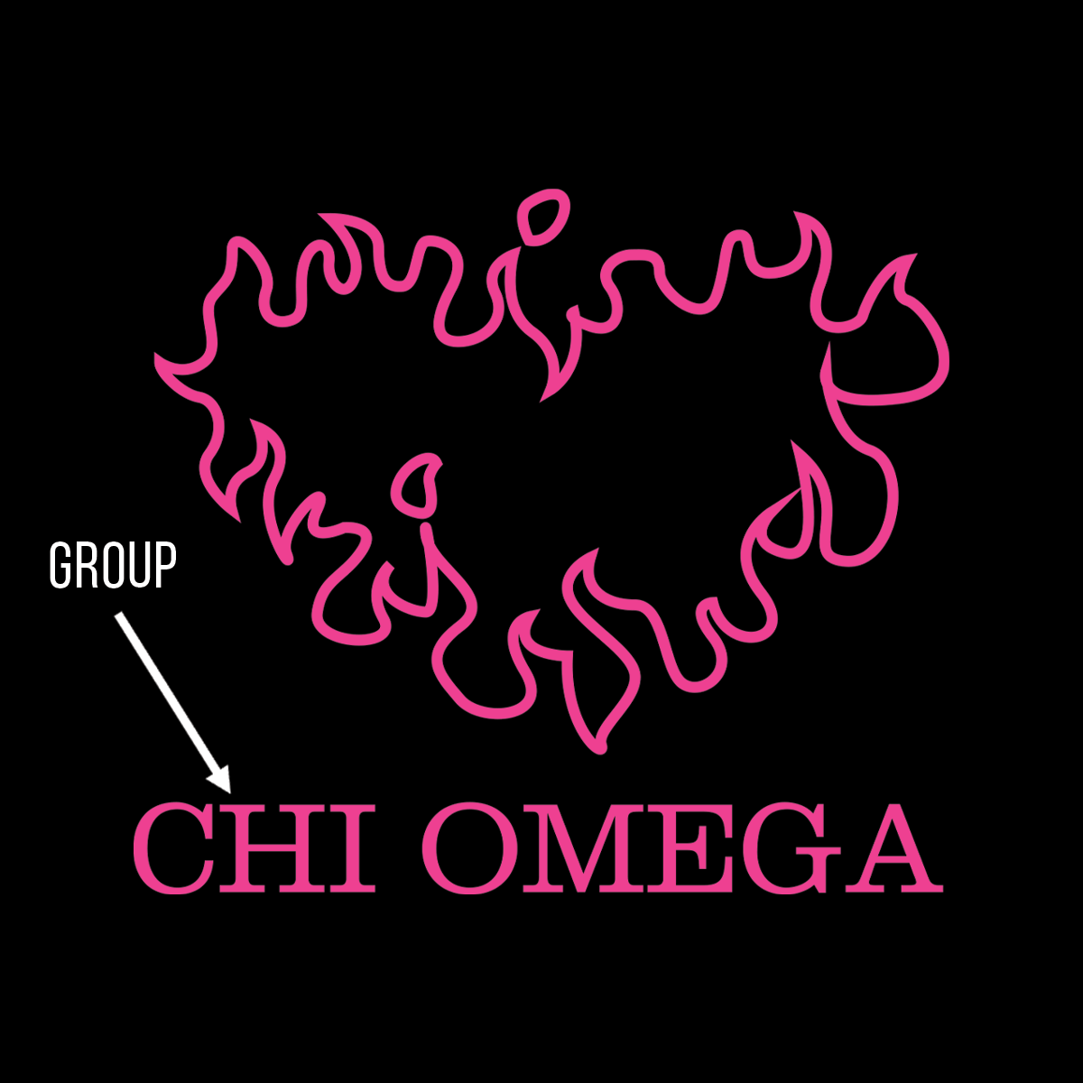 Sorority Garment Dye Yoga Pants, Flame Heart Design