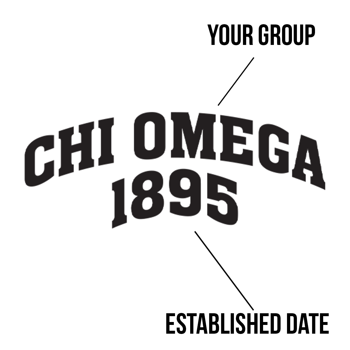 Custom Greek Block Text Foam Trucker Hat with Established Date