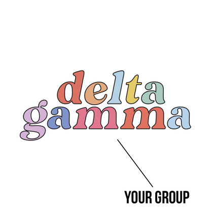 Custom Colorful Bubbly Text Sorority Foam Trucker Hat