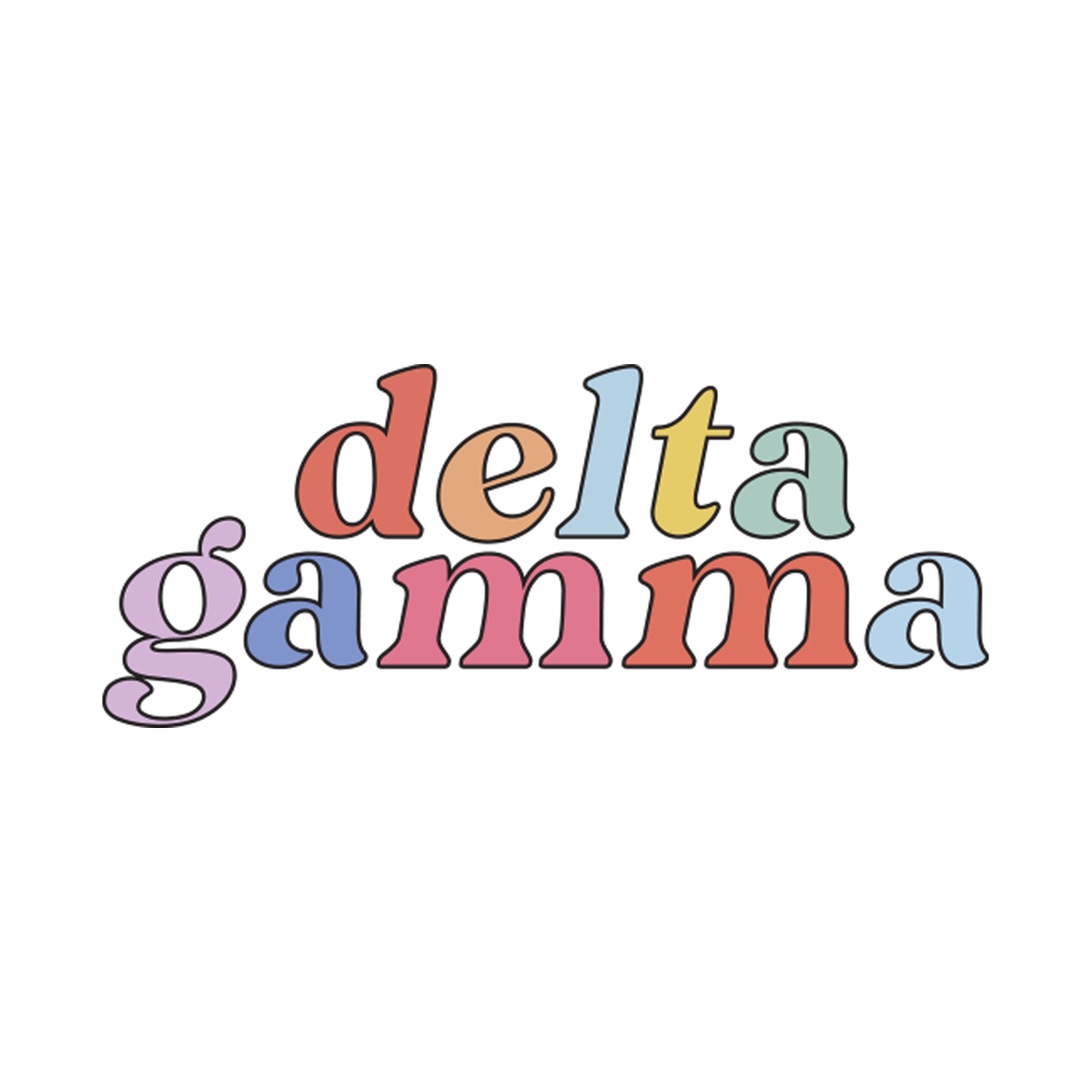 Custom Colorful Bubbly Text Sorority Foam Trucker Hat
