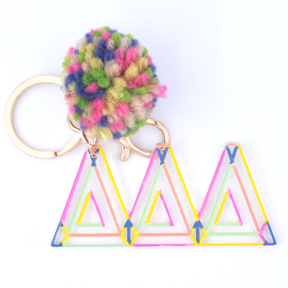 Sorority Pom Pom Keychain