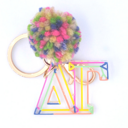 Sorority Pom Pom Keychain