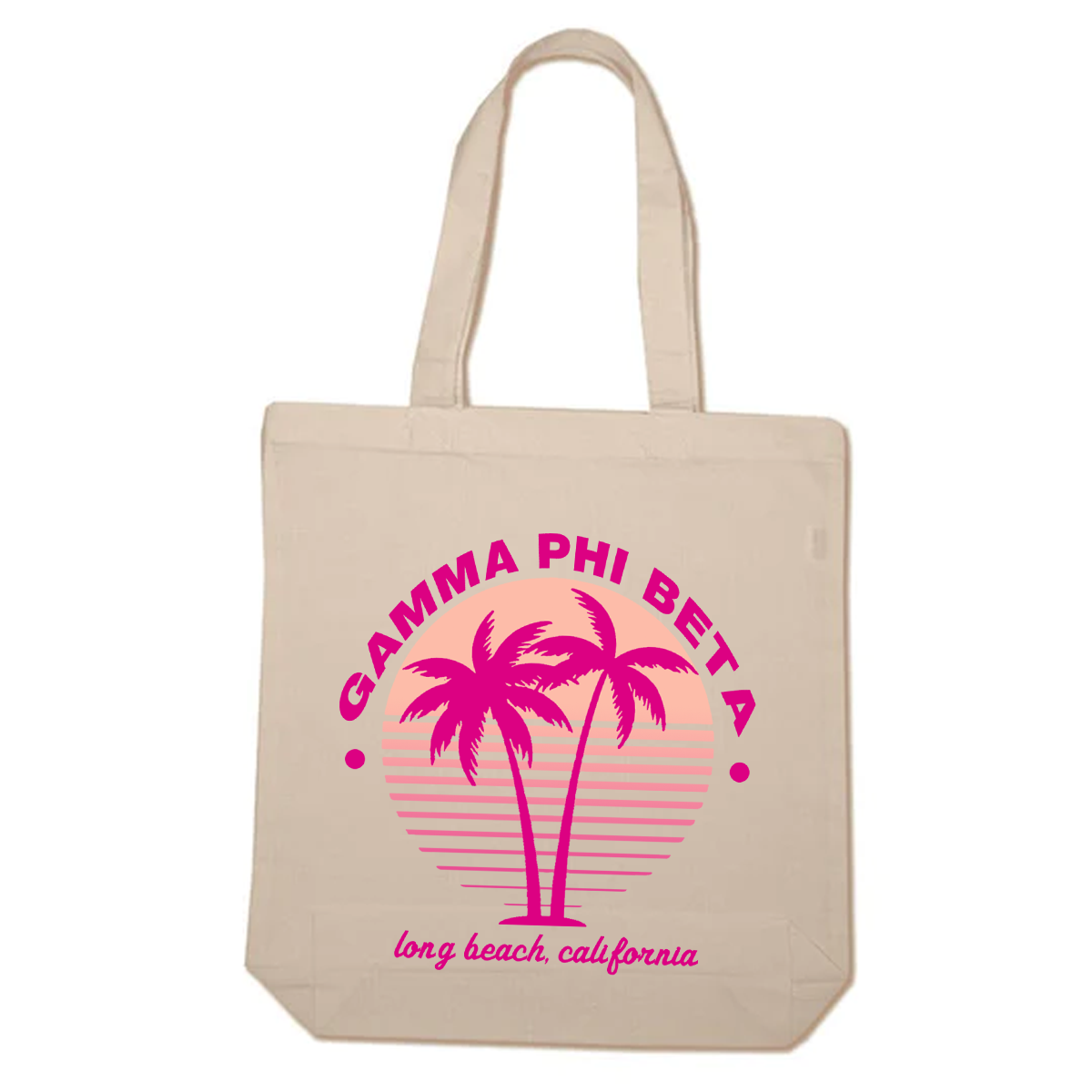 Palm Tree Canvas Tote Bag - Reusable Natural Shopping Bag, Beach & Grocery Tote