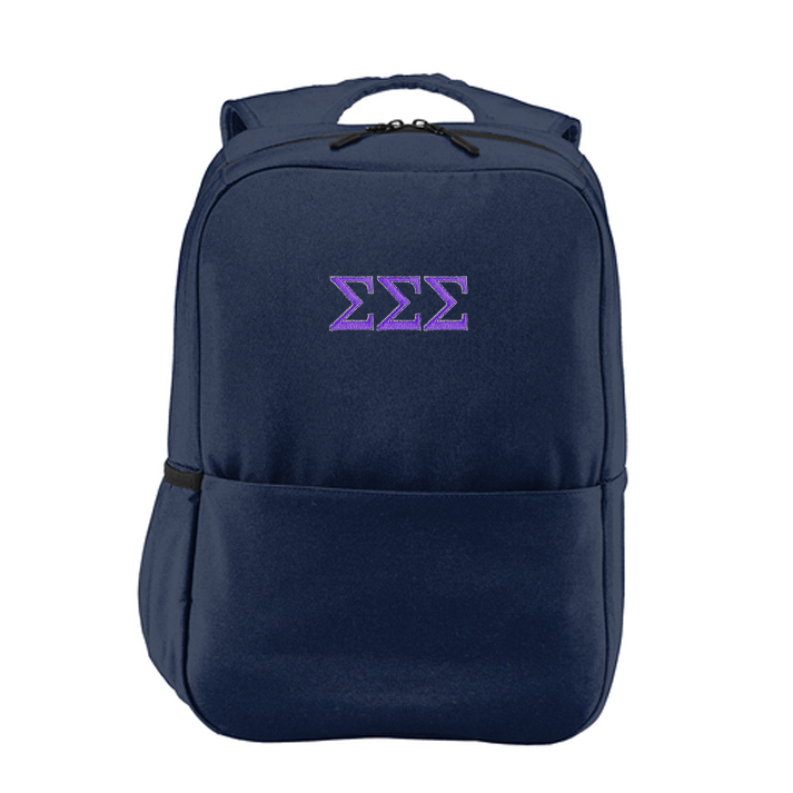 2 Color Greek Letter Access Square Backpack