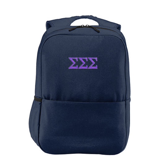 2 Color Greek Letter Access Square Backpack