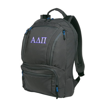 2 Color Fraternity  Greek Letter Cyber Backpack