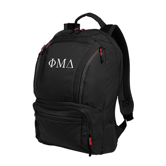 2 Color Greek Letter Cyber Backpack
