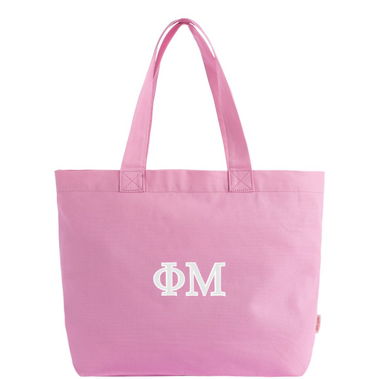 Comfort Colors Sorority Everyday Tote Bag with Embroidered Greek Letters