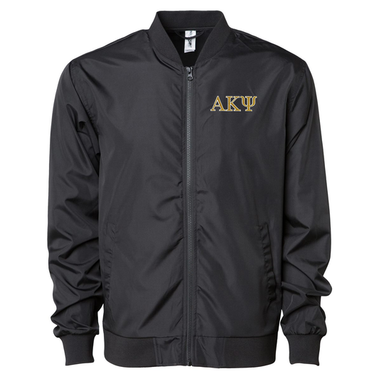 Greek Bomber Jacket, Embroidered Greek Letters - EXP52BMR - EMB