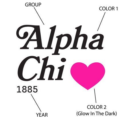 Custom Sorority Bella+Canvas Cropped Raglan Tee with Glowing Heart