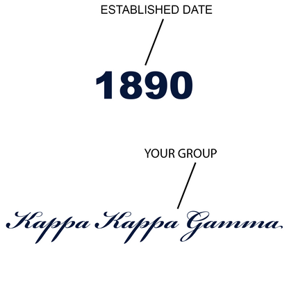 Custom Sorority Flare Sweats with Script & Date