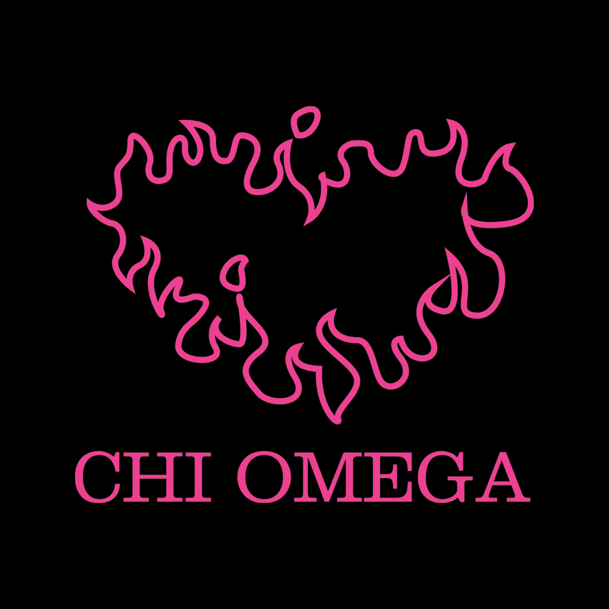 Custom Sorority Flare Sweats with Flame Heart