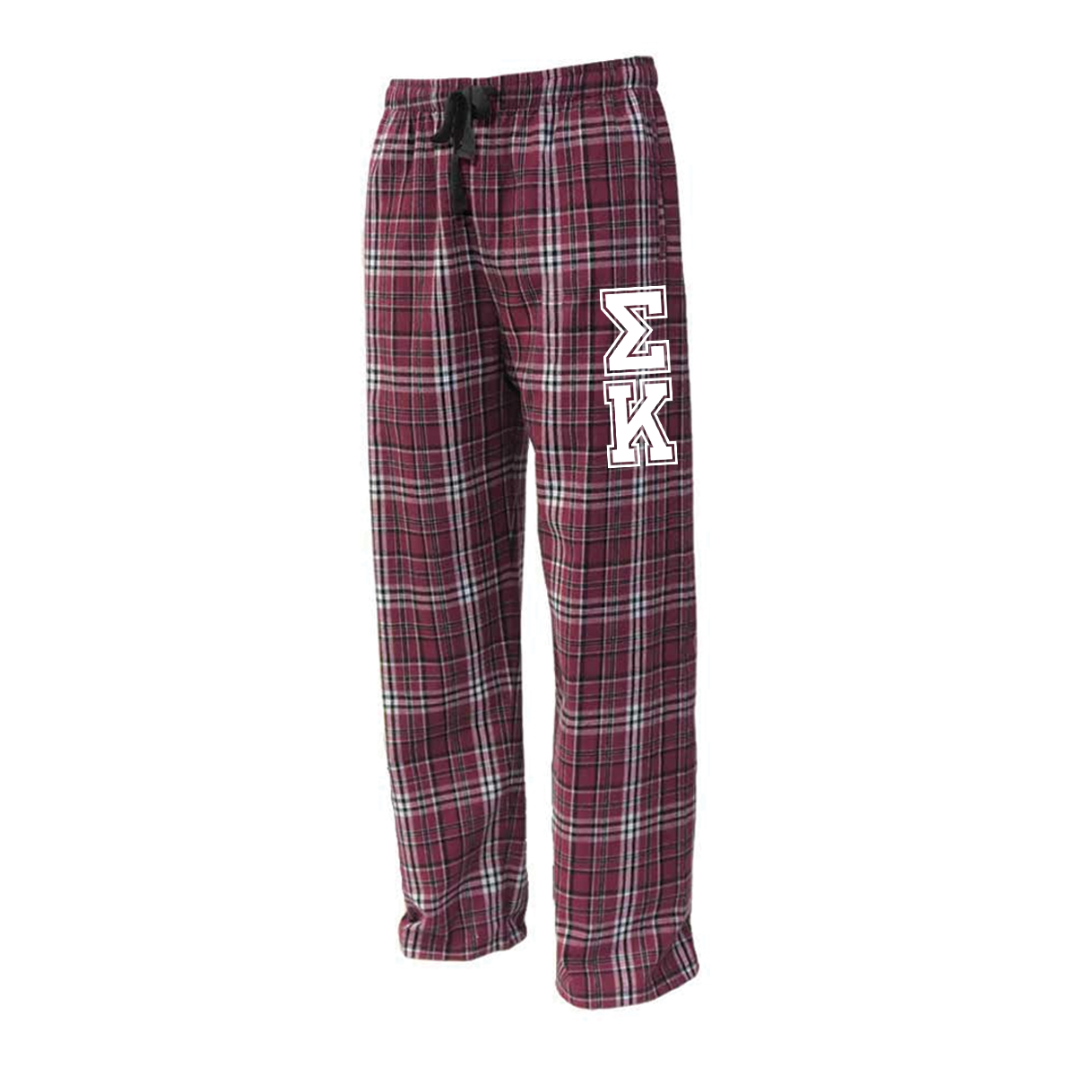 Greek Flannel Pants, Printed Varsity Letters - FLNP - CAD
