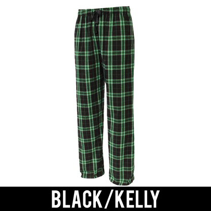 Greek Flannel Pants, Printed Greek Letters and School - FLNP - CAD