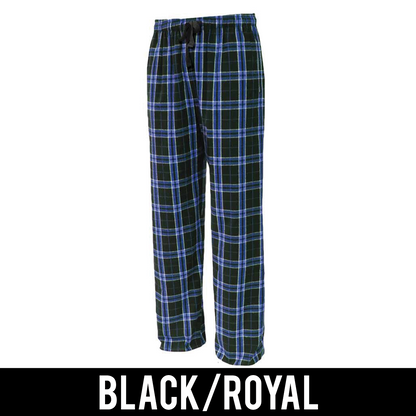 Greek Flannel Pants, Printed Greek Letters and School - FLNP - CAD