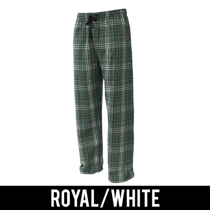 Greek Flannel Pants, Printed Greek Letters and School - FLNP - CAD