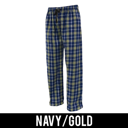 Greek Flannel Pants, Printed Varsity Letters - FLNP - CAD