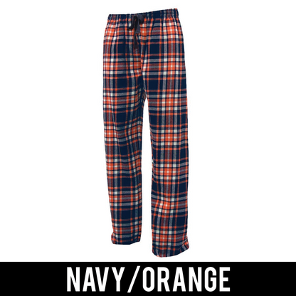Greek Flannel Pants, Printed Greek Letters and School - FLNP - CAD