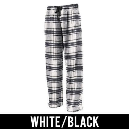 Greek Flannel Pants, Printed Greek Letters and School - FLNP - CAD
