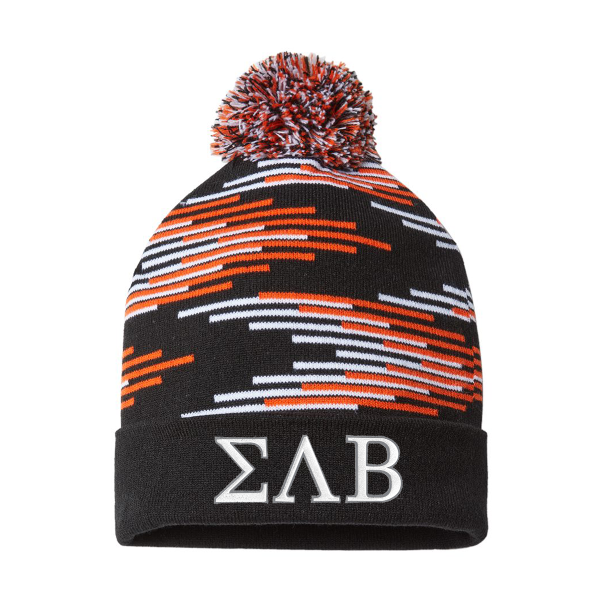 Fraternity Bar Beanie, 2-Color Greek Letters