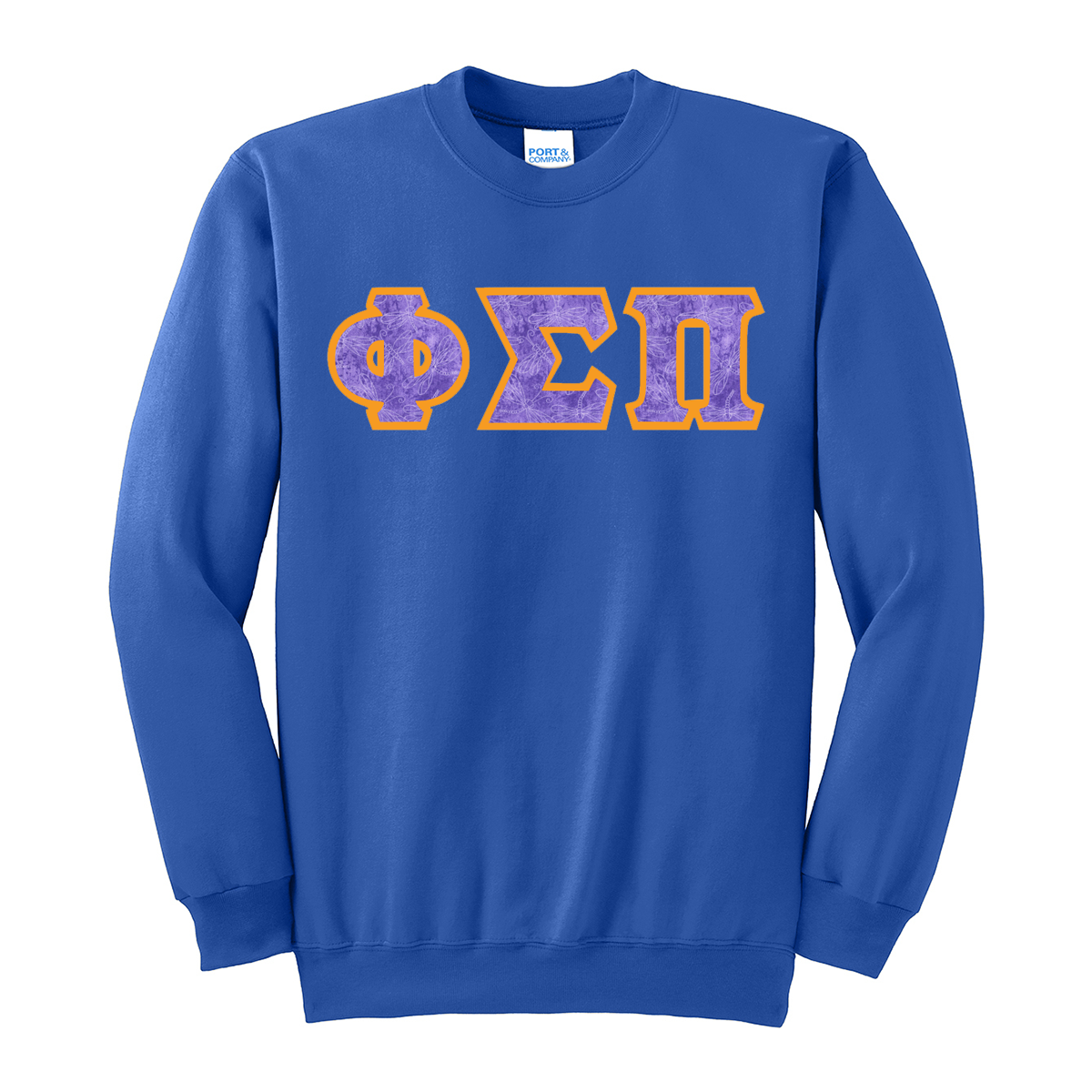 Fraternity Letters Merch Custom Fraternity Sewn-On Fleece Crewneck | No Minimum Order ...