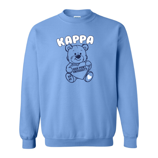 Custom Sorority Crewneck with XO XO Sweetheart Bear