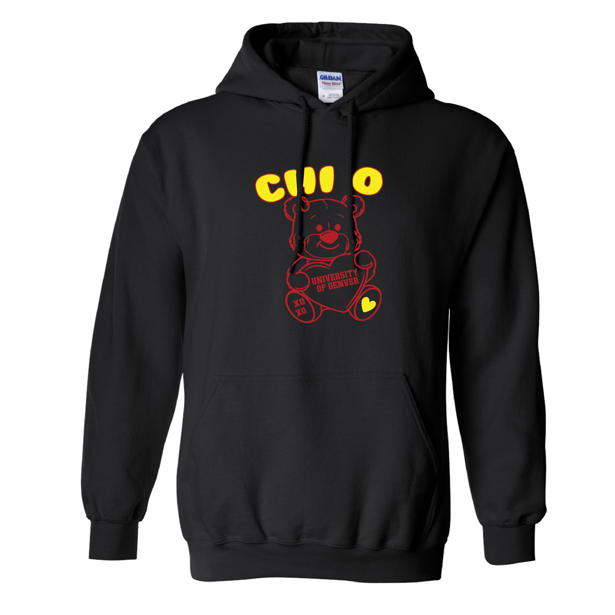 Custom Sorority hoodie with XO XO Sweetheart Bear