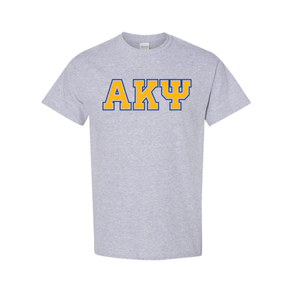 Greek T-Shirt, Printed Two Tone Varsity Letters