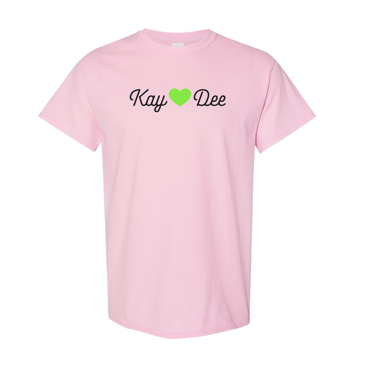 Custom Sorority T-Shirt with Glowing Nickname Heart