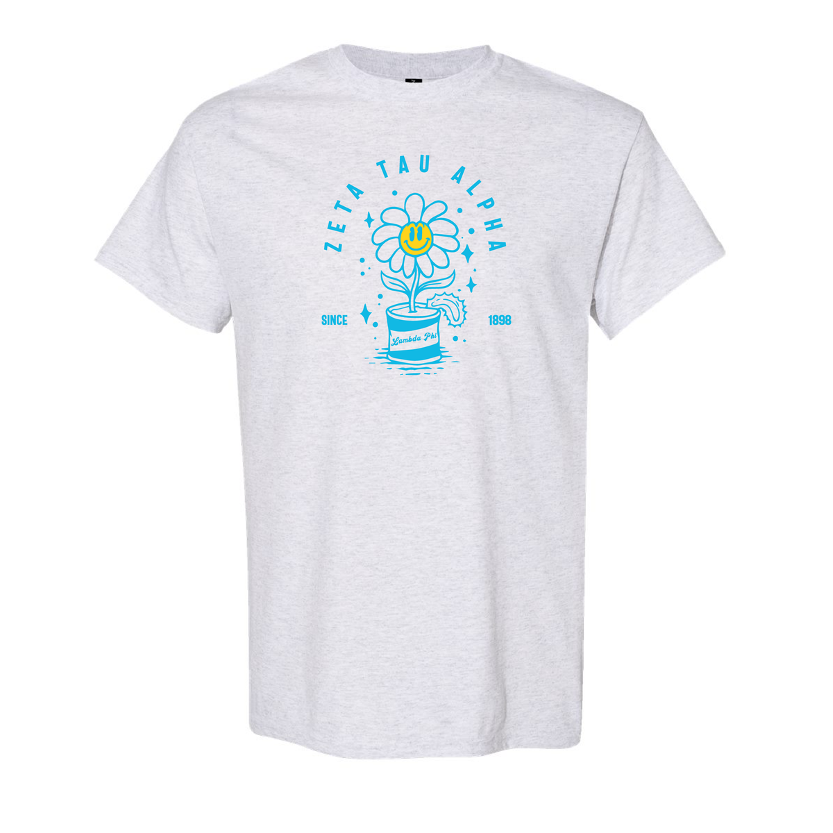 Custom Sorority Tee with Happy Tin Flower