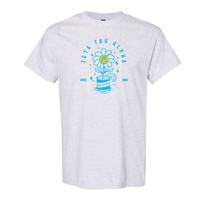 Custom Sorority Tee with Happy Tin Flower