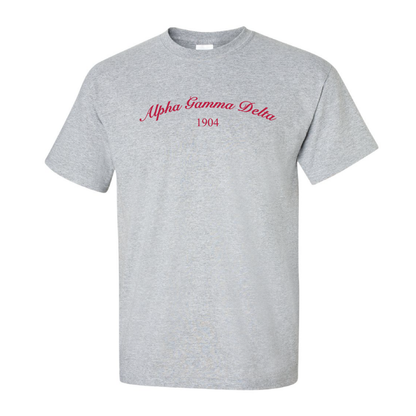 Custom Sorority T-Shirt with Script & Year