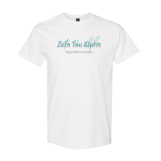 Sorority T-Shirt, Chapter Script Overlay Design
