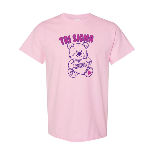 Custom Sorority Tee with XO XO Sweetheart Bear