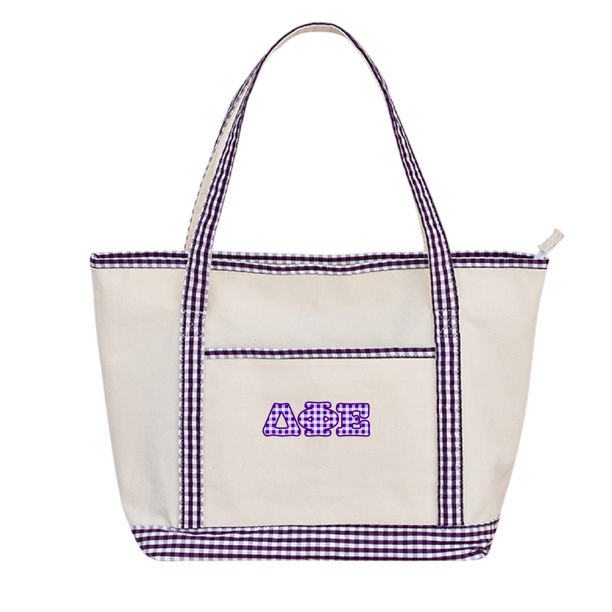 Custom Sorority Gingham Tote Bag