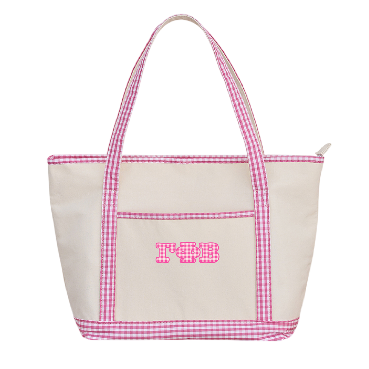 Custom Sorority Gingham Tote Bag