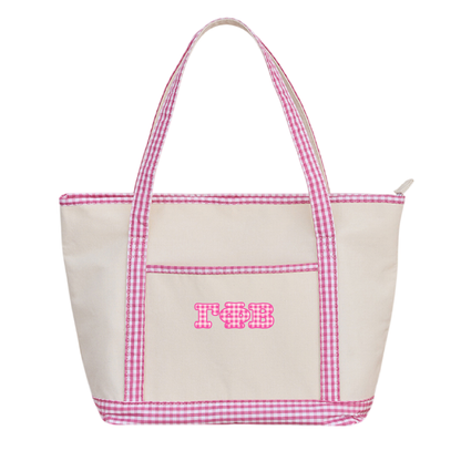Custom Sorority Gingham Tote Bag