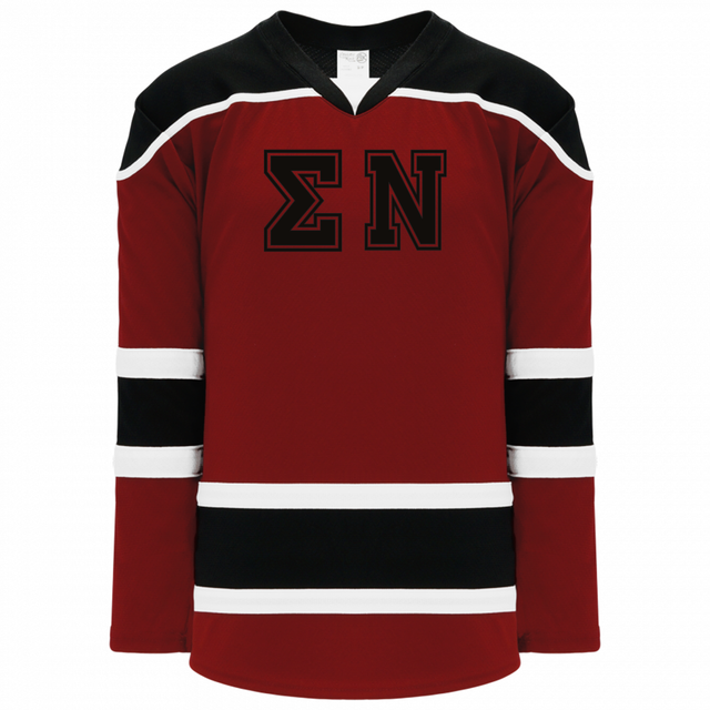 Greek Two Tone Shoulder Hockey Jersey, Varsity Design