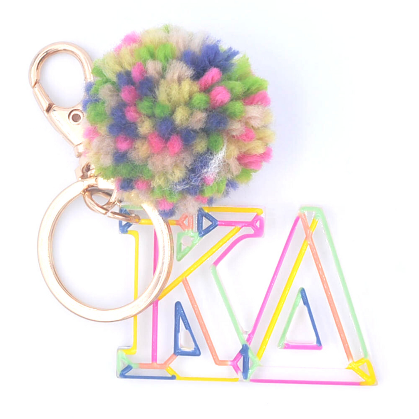 Sorority Pom Pom Keychain