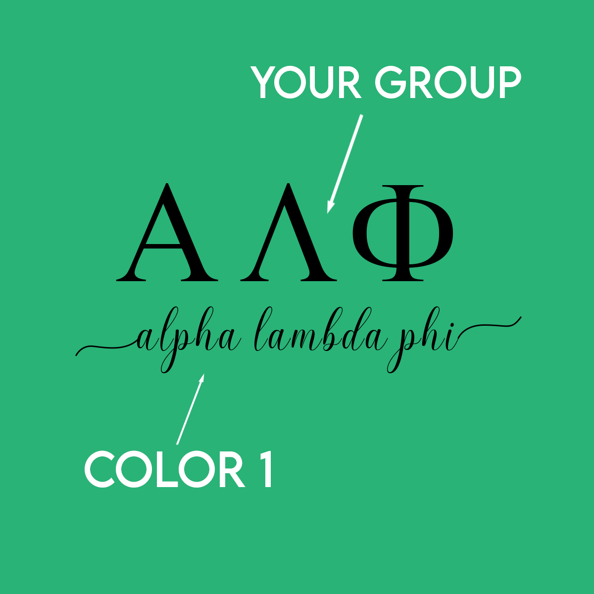 Greek Cotton Ash T-Shirt,  Greek Letter Script Design