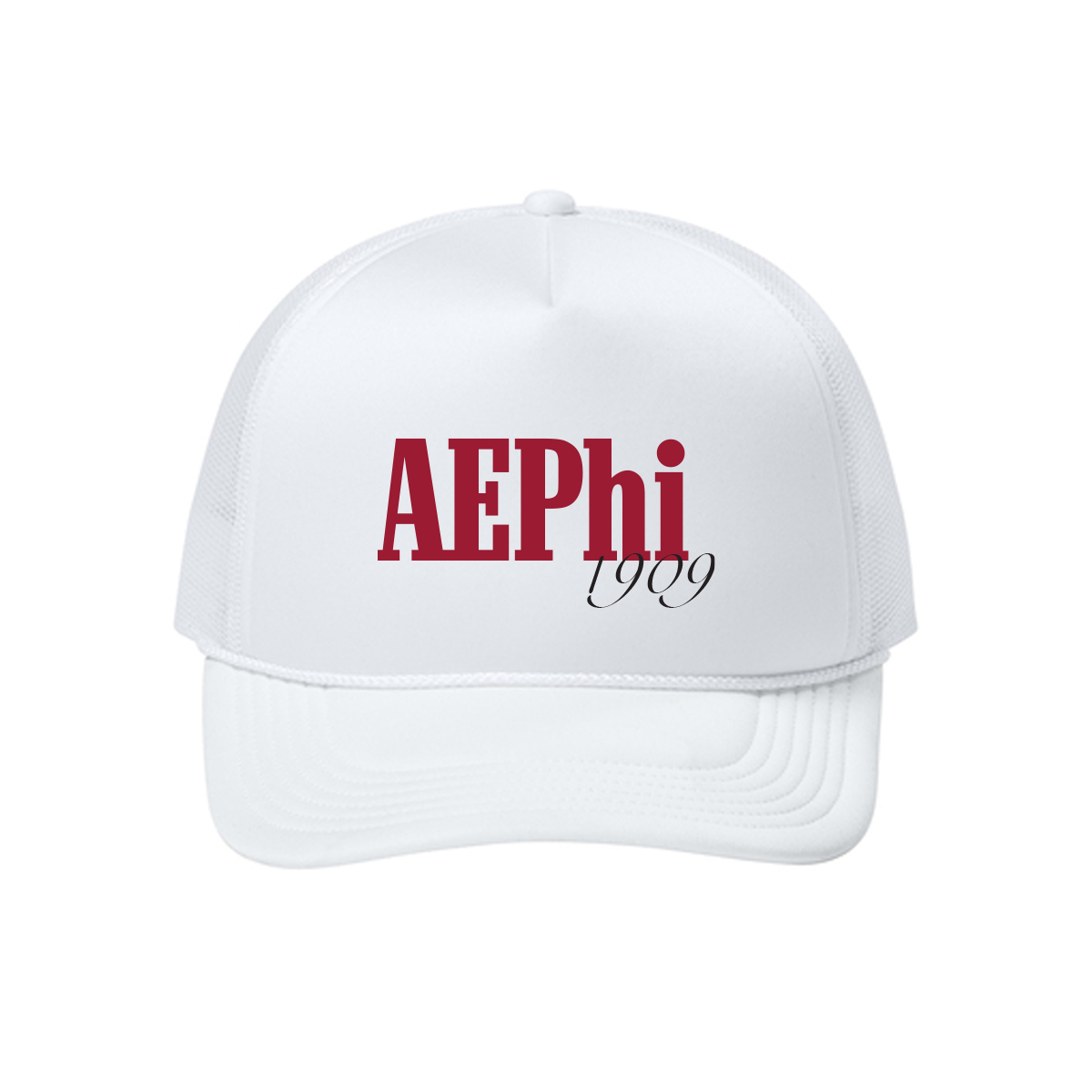Custom Varsity Script Foam Trucker Hat with Established Date