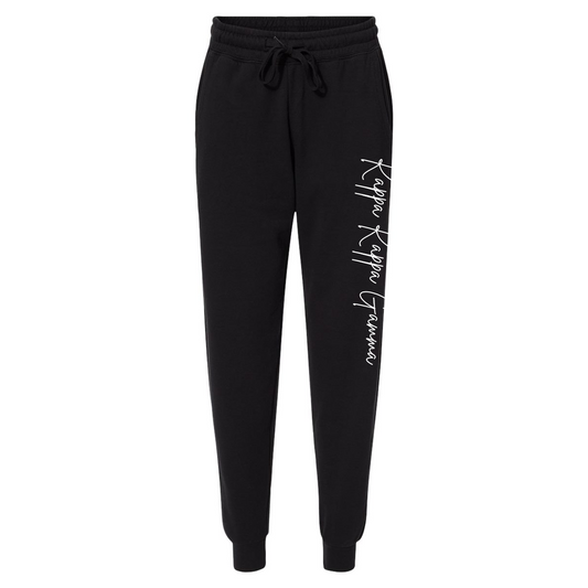 Custom Sorority California Wave Wash Sweatpants with Script Font