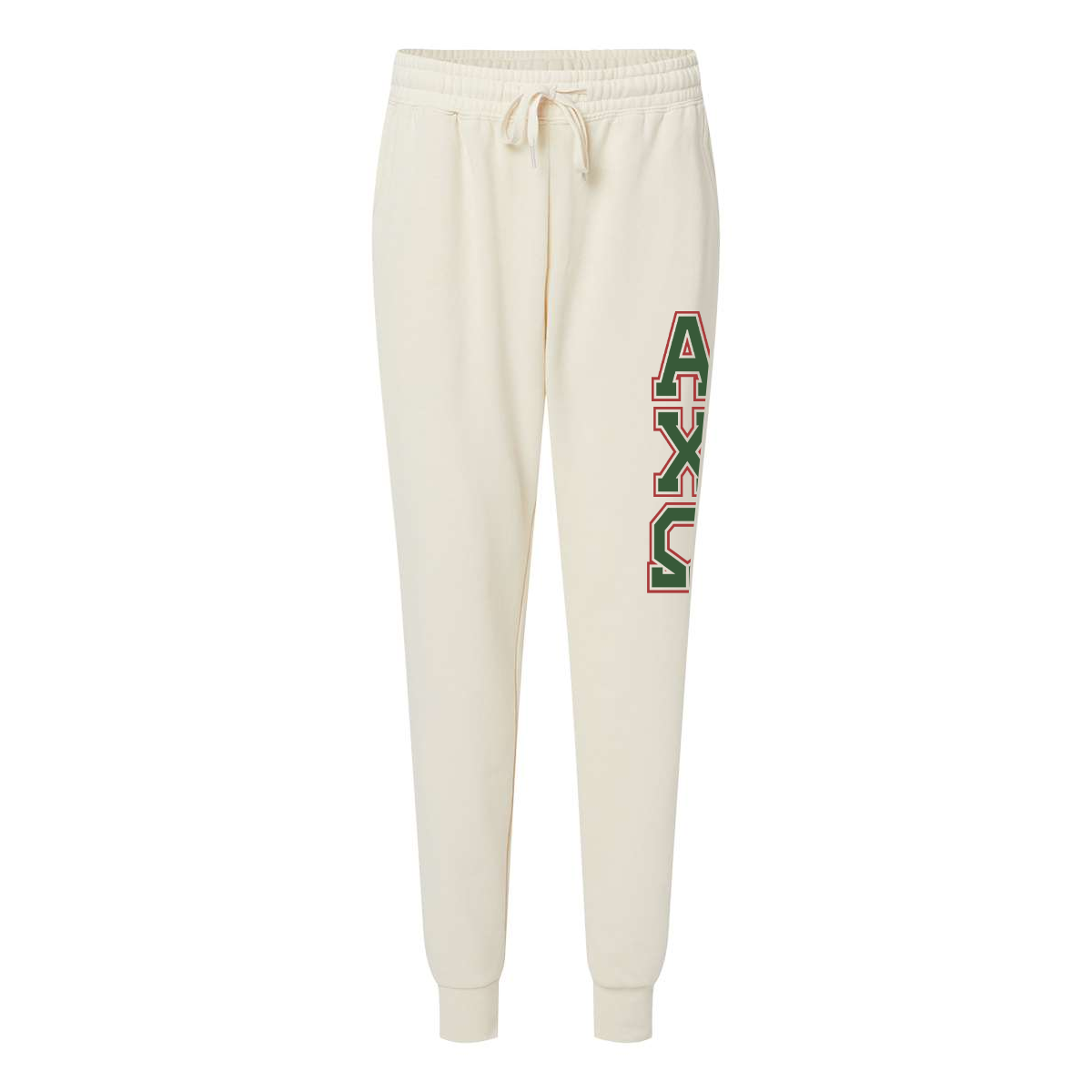 Custom Sorority California Wave Wash Sweatpants with Two-Tone Varsity Letters