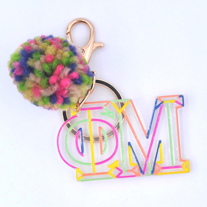 Sorority Pom Pom Keychain
