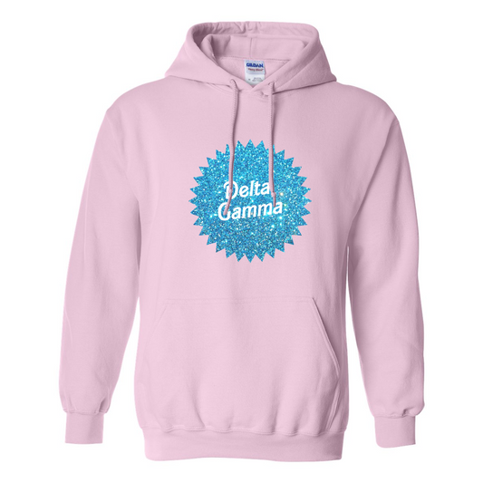 Printed Sparkle Circle Hoodie Design