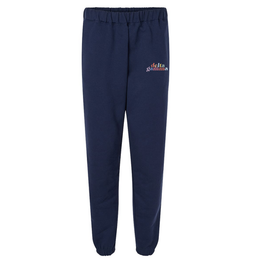 Sorority Gildan Softstyle Sweatpants with Colorful Bubbly Text