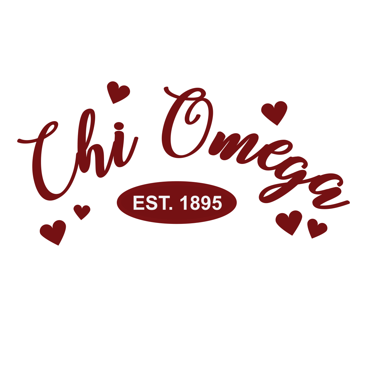 Sorority Mock-Neck Sweatshirt, Embroidered Heart Design