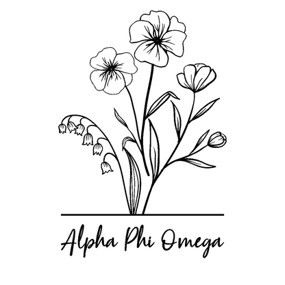 Simple Flower 4 x 4 Sorority Jewelry box