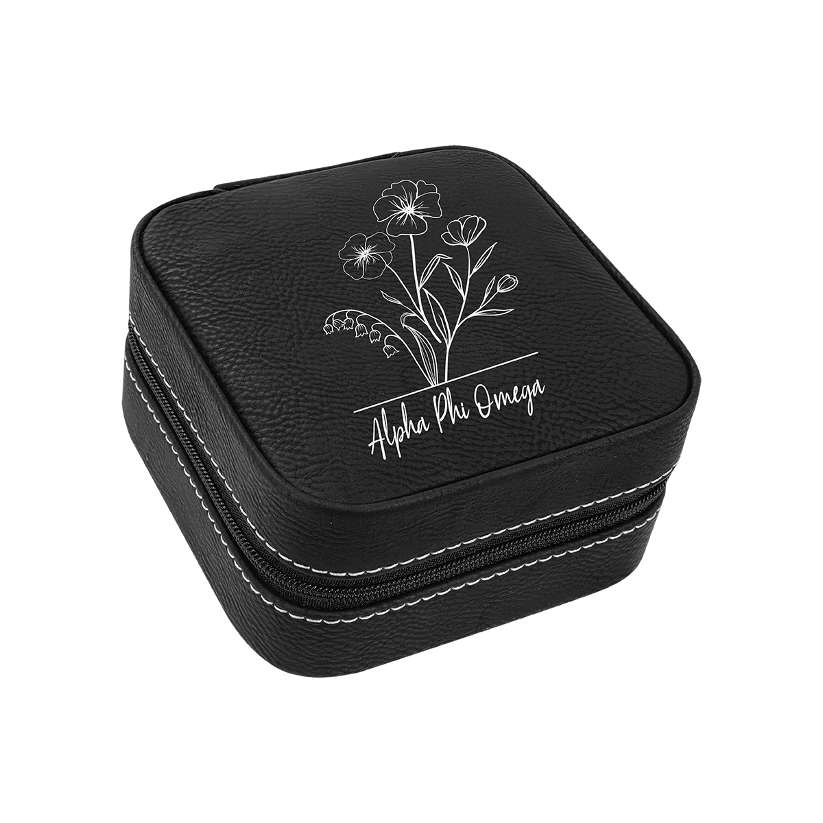 Simple Flower 4 x 4 Sorority Jewelry box