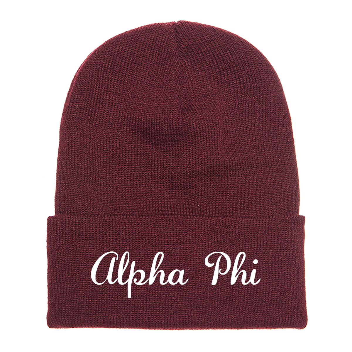 Sorority Cuffed Beanie, Script